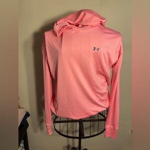 under armour Size extra small pink hood womans athletic long sleeve tee shirt t